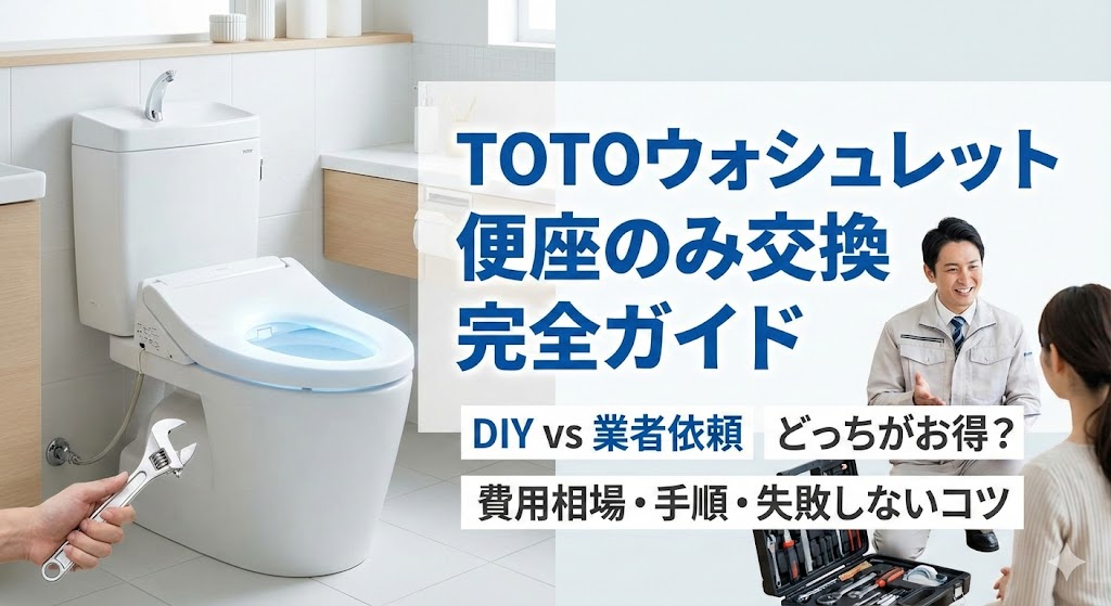 ☆工事費込み☆新品 TOTO ウォシュレット便座の交換 本体・廃棄含む TOTOウォシュレット便座のみ交換ガイド｜一体型の見分け方と費用相場