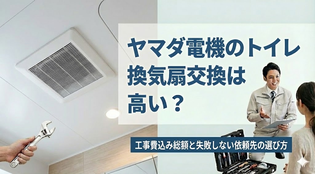 ヤマダ電機のトイレ換気扇交換は高い？工事費込み総額と失敗しない依頼 